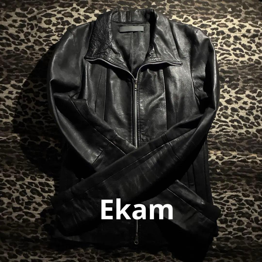 Ekam 00s エカム レザージャケット サイズM 片タグ外れ EKAM - EKAM レザージャケット SIZE Sの通販 by hero's shop｜エカム