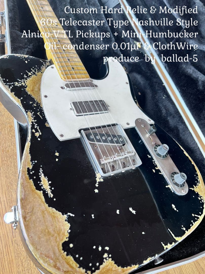 ハードレリック60s テレキャスタータイプアルニコPU+オイルコンデンサー FSR Made in Japan Traditional 60s Telecaster Custom Lake Placid