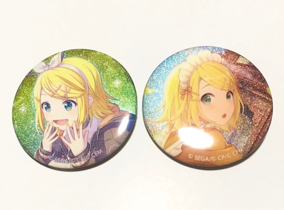 プロジェクトセカイプロセカグリッター缶バッジ鏡音リン 47 48 C
