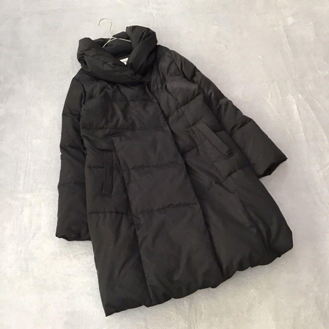 ROPE】ロペ(38)ロングダウンコート 羽織り 上着 ブラック ハイネック