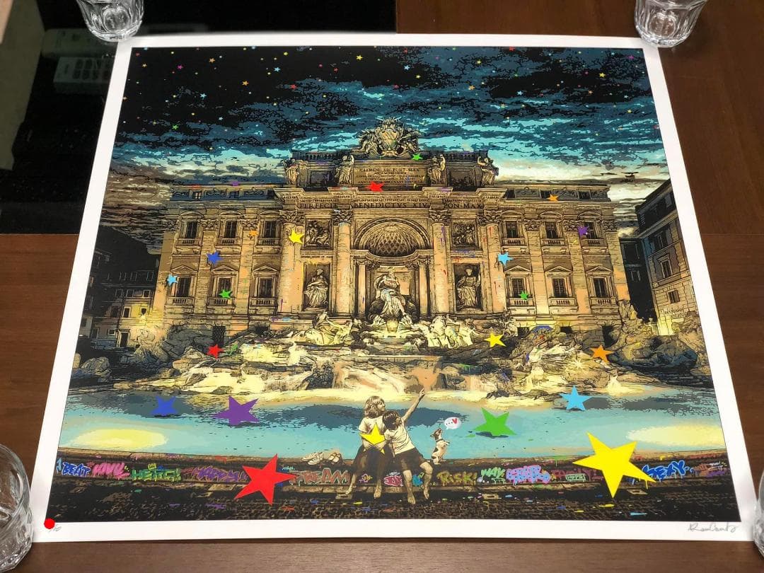 版画 Roamcouch Trevi Hand-Embellished