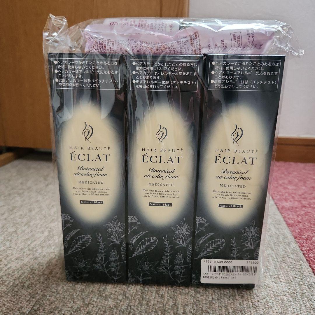 ヘアボーテエクラ ボタニカル エアカラーフォームEX ナチュラルブラック 15…