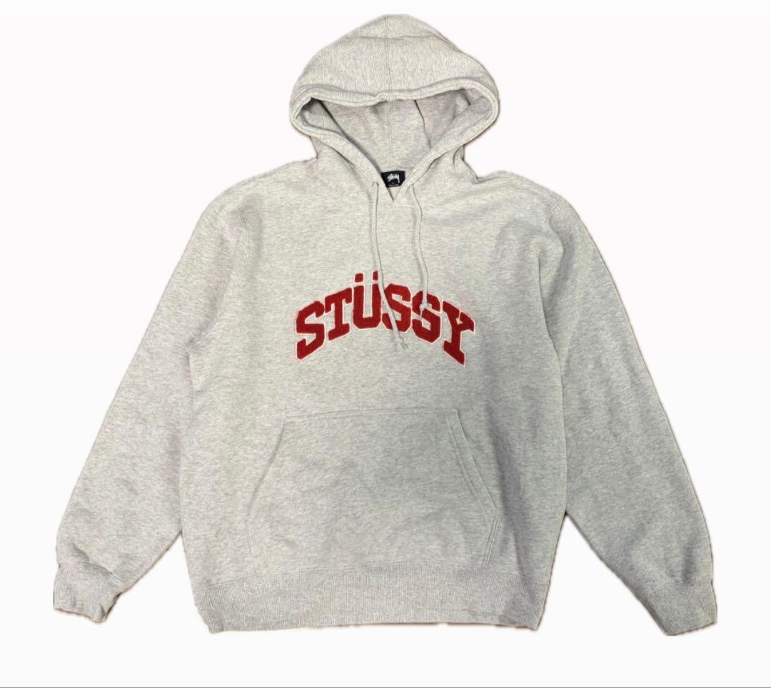 stussy パイルアーチロゴ　パーカー　グレー Stussy dizzy stock hoodie ash grey | eBay