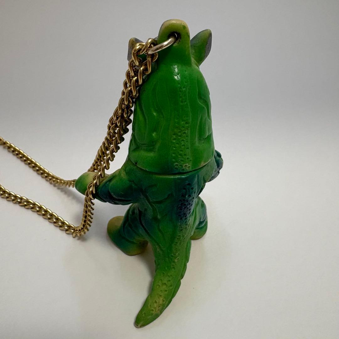 昭和レトロ】エレキング ソフビペンダント チェーン付き／ウルトラ怪獣