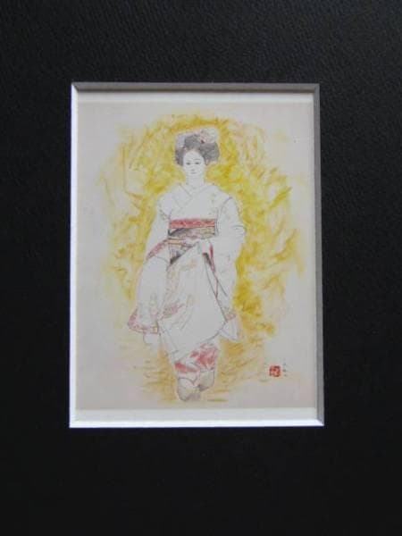 鬼頭　鍋三郎、A、希少な画集より、新品高級額装付、版上サイン入り