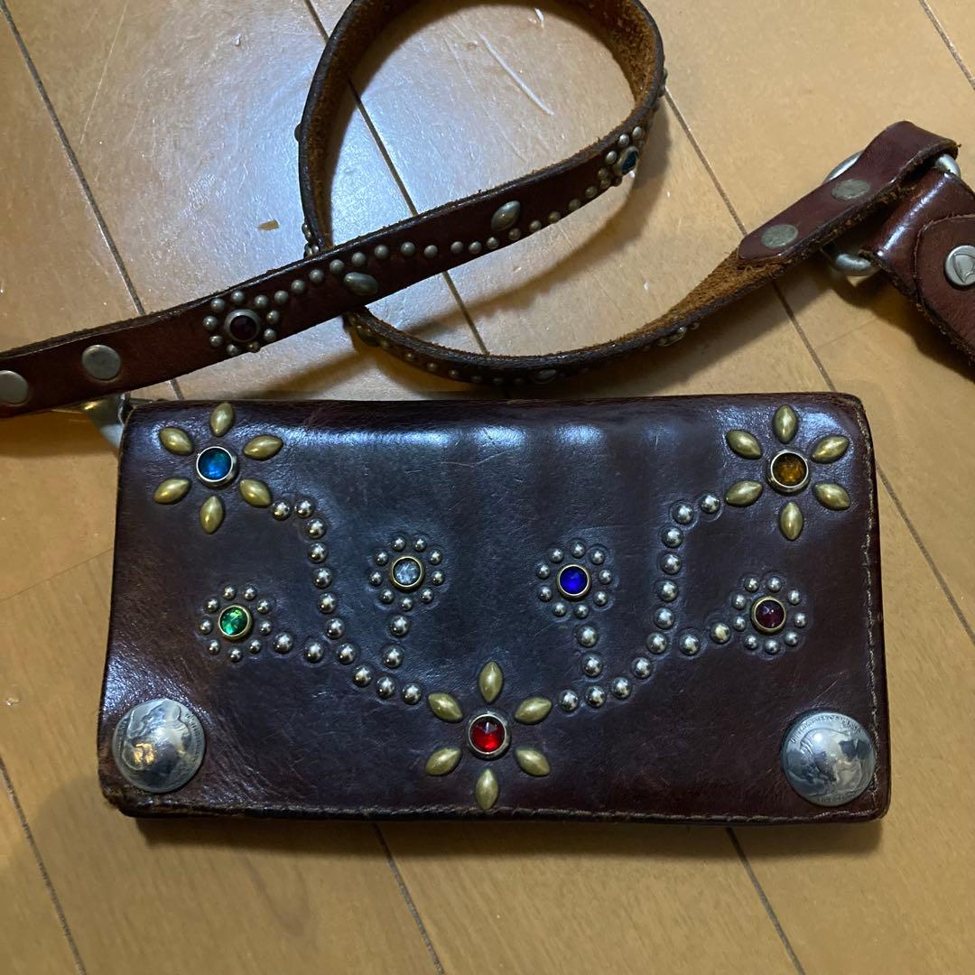 ブラウン　ウォレット　チェーン　htc