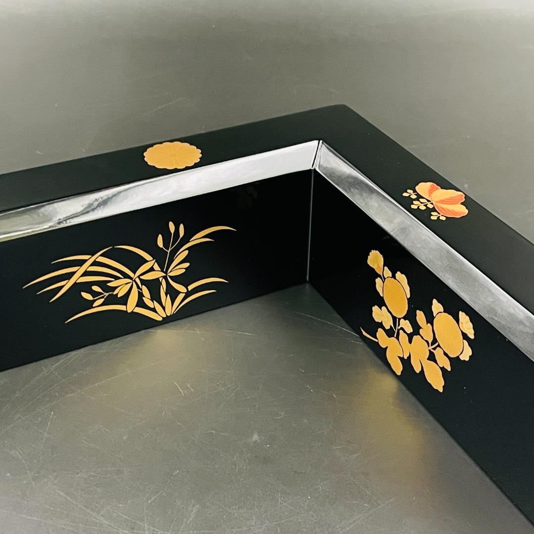 未使用保管品】高台寺蒔絵 四君子文 黒塗 炉縁 茶道具 箱付き - メルカリ