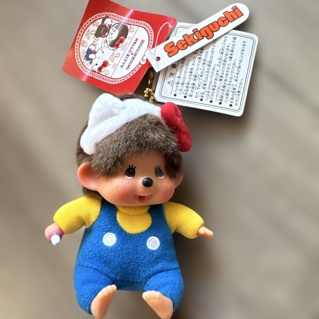 モンチッチ×サンリオ　ハローキティ　コラボ　顔デカSS マスコット　キーホルダー