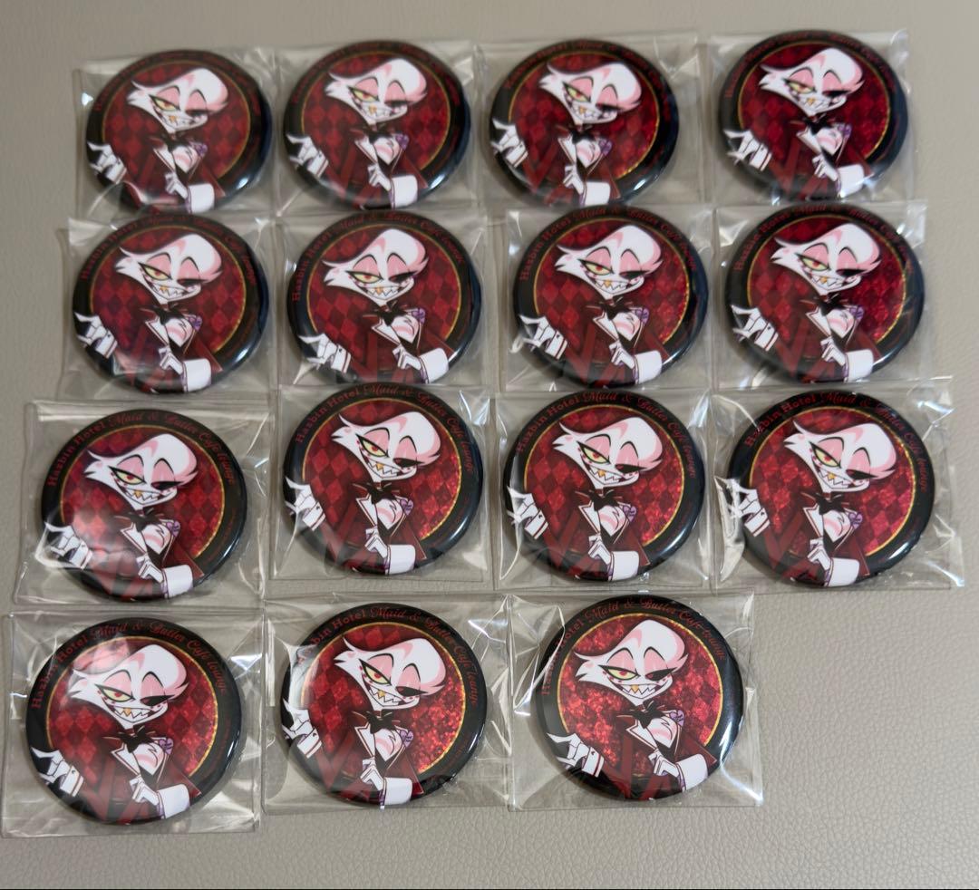 ハズビンホテル　アニカフェ　グリッター缶バッジ　エンジェル セット