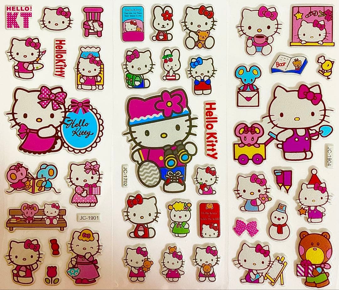 ハローキティ ぷっくりシール 平成レトロ 平成女児 - メルカリ