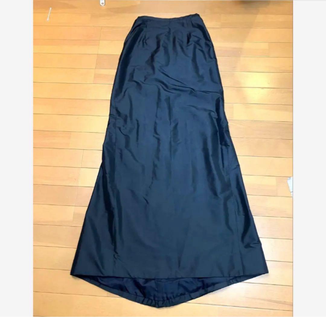 Catherine Regehr キャサリンレジェ　シルク　ロングスカート　黒