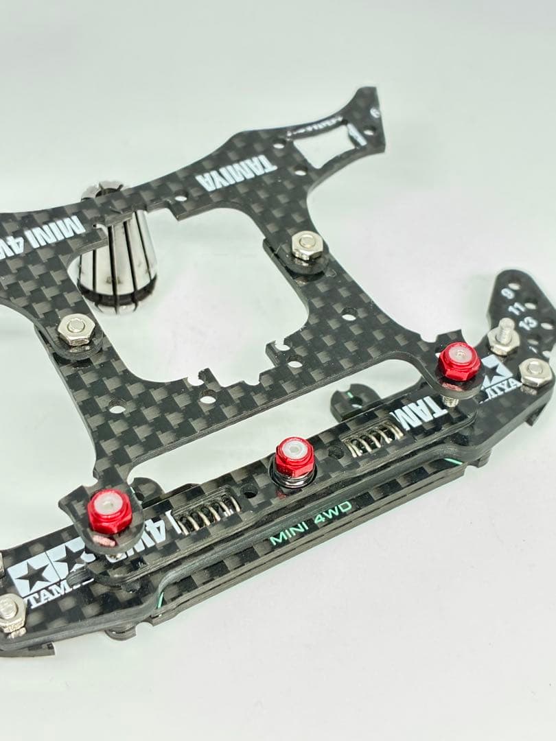 ミニ四駆 CNCフライス加工 一軸スライドダンパー 純正カーボン 提灯