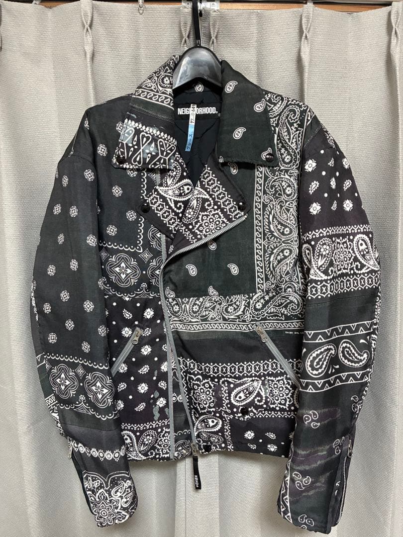 NEIGHBORHOOD ペイズリーダブルライダースジャケット