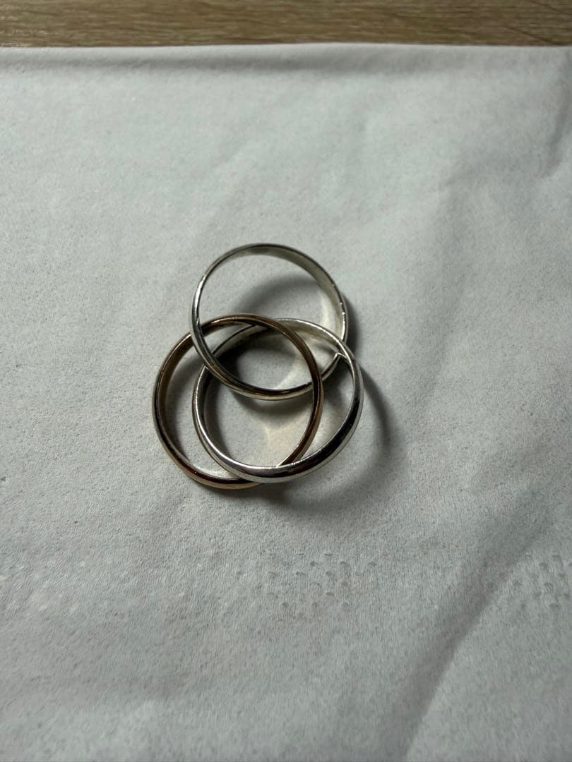 シルバー ブロンズ 3個セットリング K18 トトロさん専用