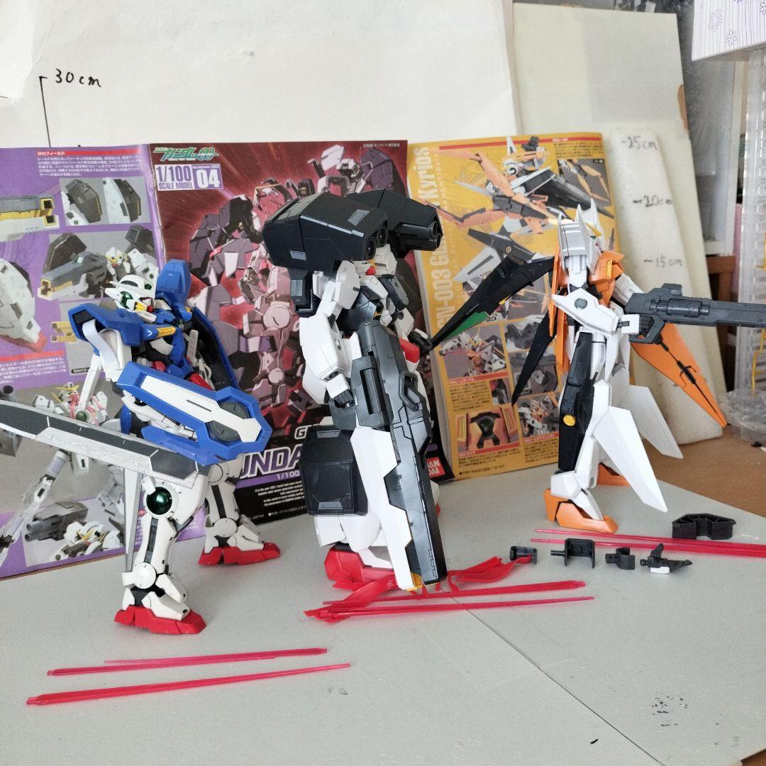 1/100 ガンプラ ガンダム ヴァーチェ ナドレ エクシア キュリオス 完成