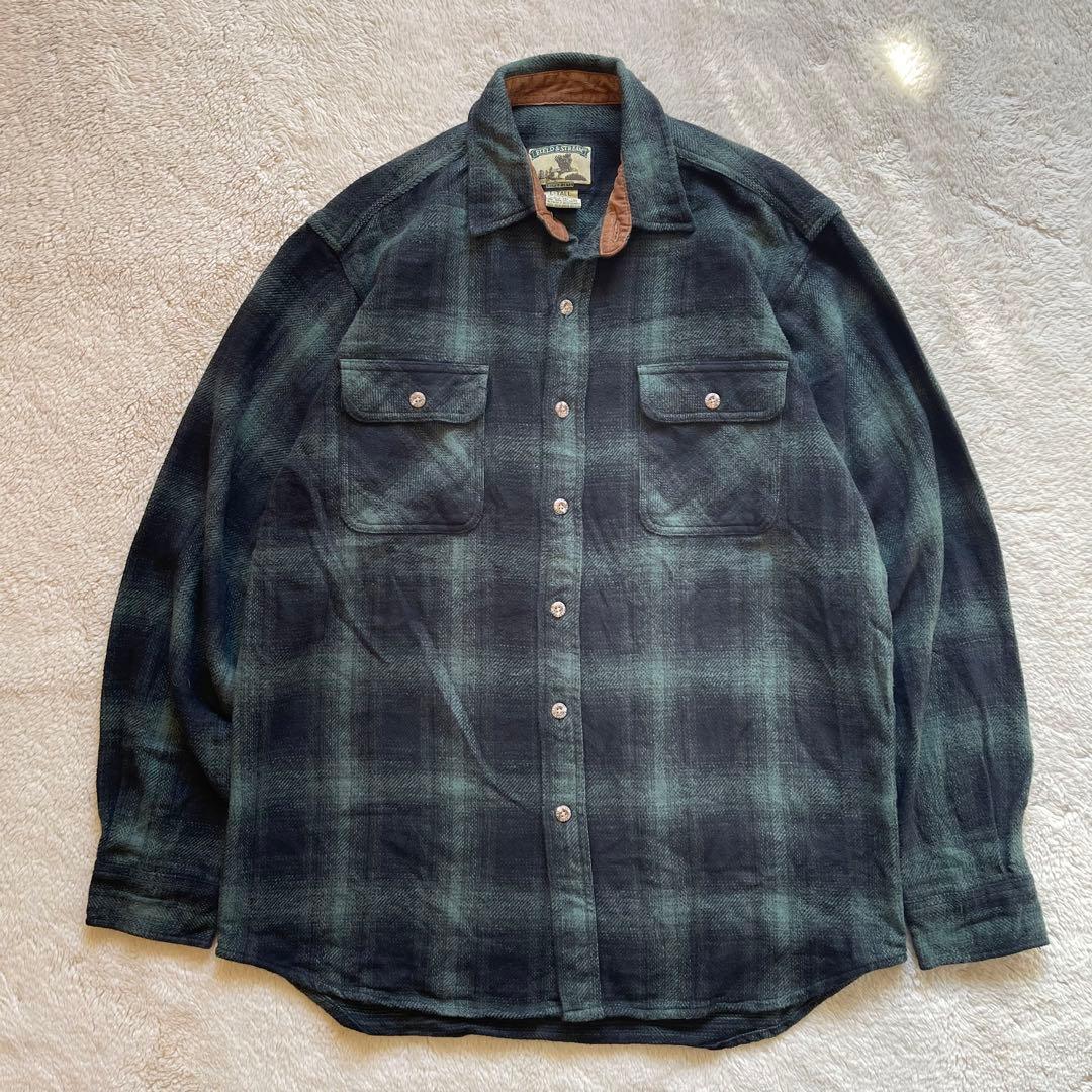 90s Vintage 古着　高級感　オンブレ　チェックシャツ　グリーン 古着 Deadstock!! 50s USA製 McGREGOR 好配色 オンブレ シャドー