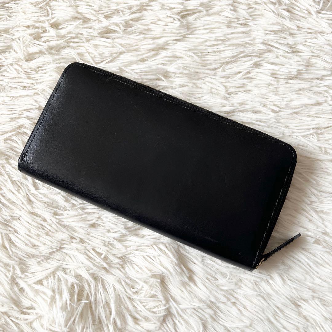 美品✨ココマイスター 長財布 ラウンドジップ　ブラック　レザー