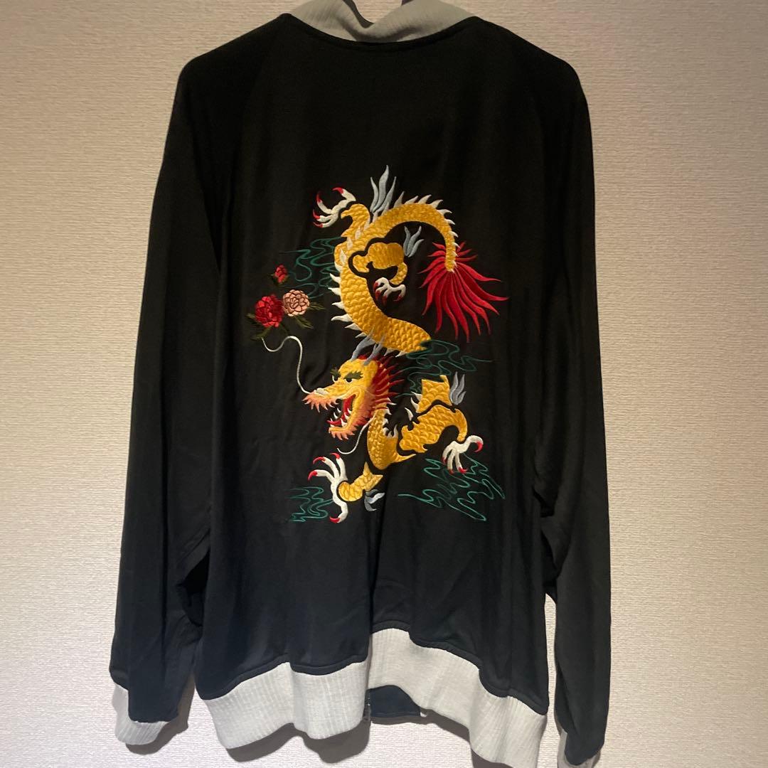 ケ*イ様 土日限定RADIALL ドラゴン刺繍 スカジャン XL ゴジラ × キングギドラ 刺繍 リバーシブル スカジャン GZL-2402