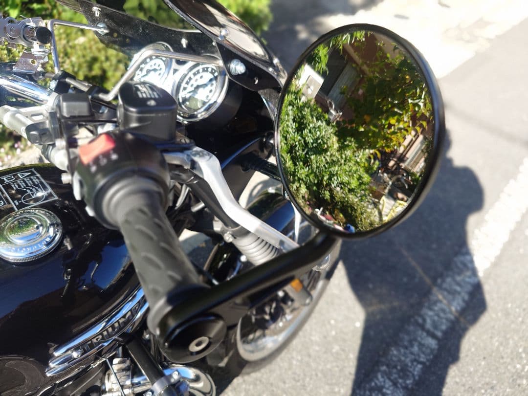 新品 未使用】トライアンフ用 バーエンドミラー - メルカリ