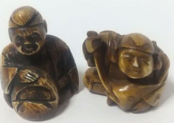 江戸根付 骨董 ２種 天然素材 在銘 楽天市場】骨董 根付の通販