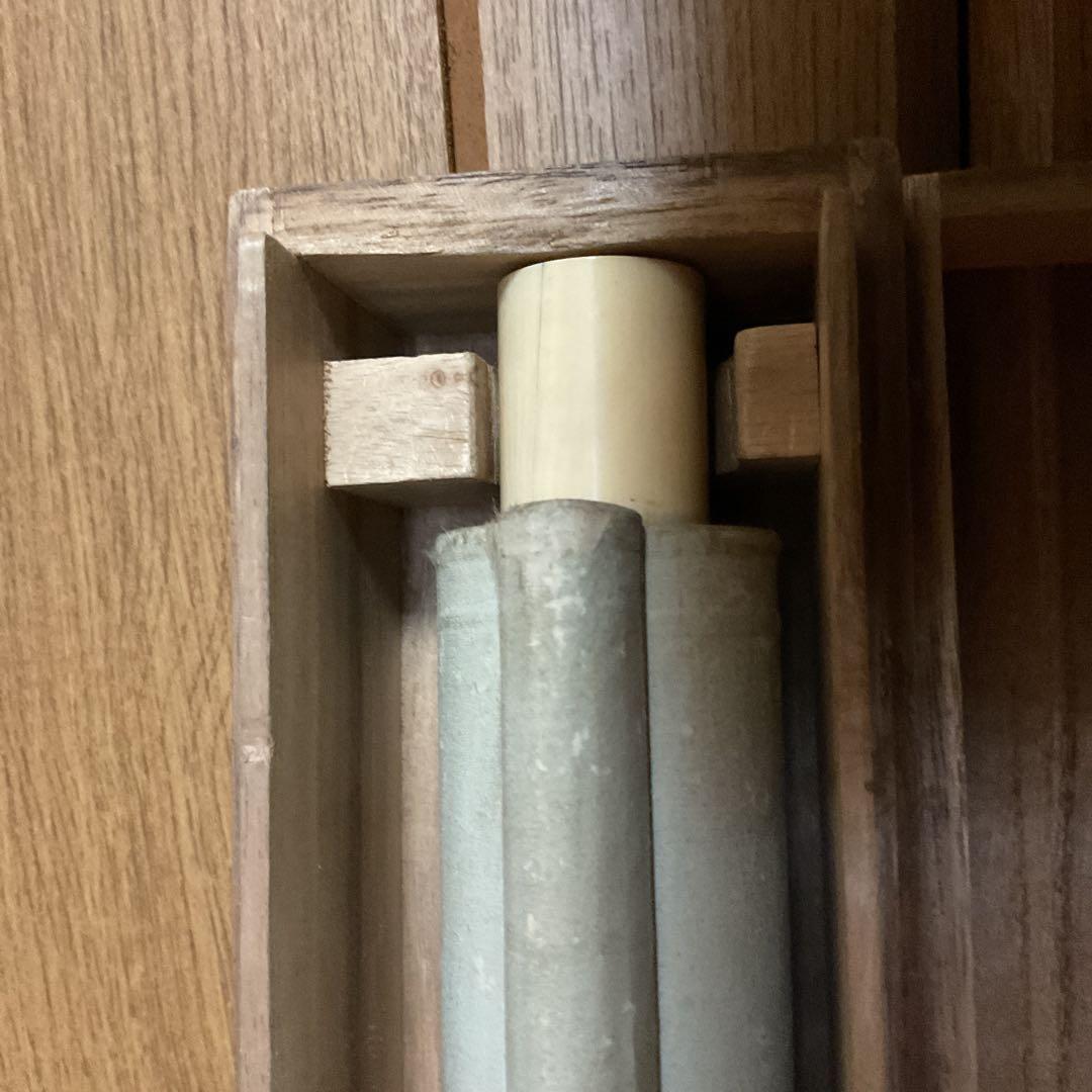 岸駒 【 佐伯岸駒 】 竹に親子虎図 【極彩色画】川端玉章 極め箱 落款