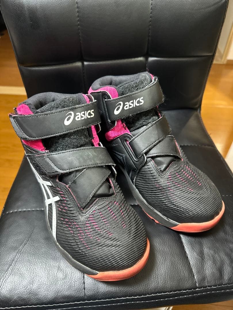 ASICS ハイカット安全靴 ブラック/ピンク