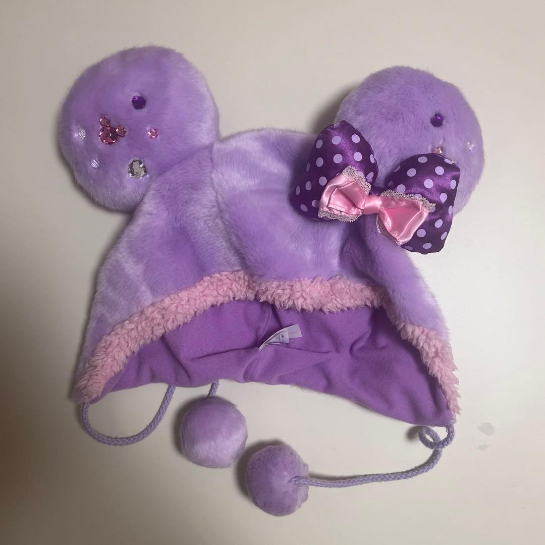 値下げ】ディズニーファンキャップ 紫 ミニー - メルカリ