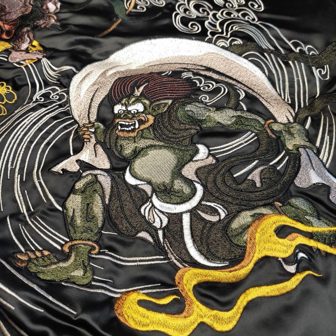 新品未使用】絡繰魂 スカジャン 風神雷神 刺繍 XL タグ付 - メルカリ