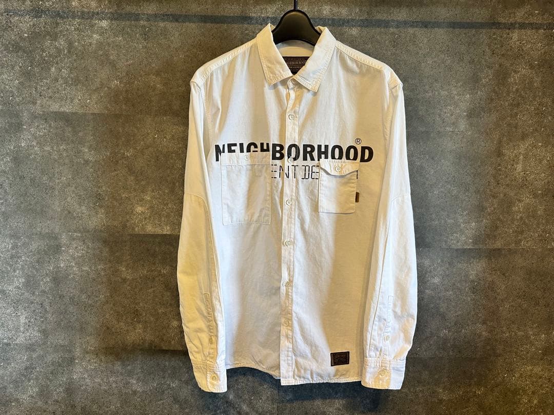 Fragment × NEIGHBORHOOD ロゴ入り 長袖シャツ 藤原ヒロシ