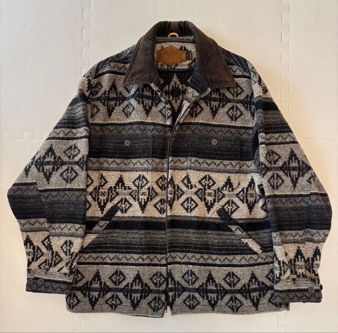 80s-90s ウールリッチ　ネイティブ柄 ジップ ジャケット コート USA製 美品 WOOLRICH ウールリッチ ネイティブ柄 ジャケット ジップパーカー