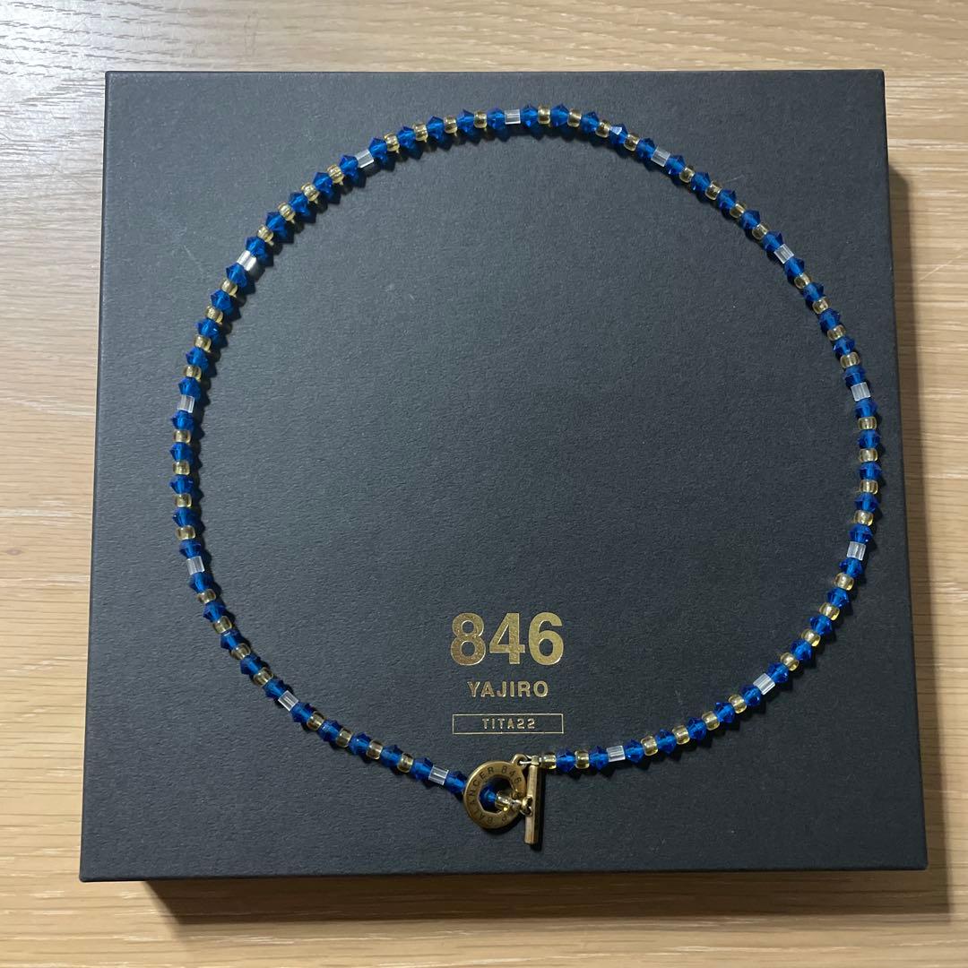 極美品　846 YAJIRO４シリーズ ネックレGOLDTITA22ブルー スポーツネックレス〕4シリーズ ネックレス GOLD TITA22【RED