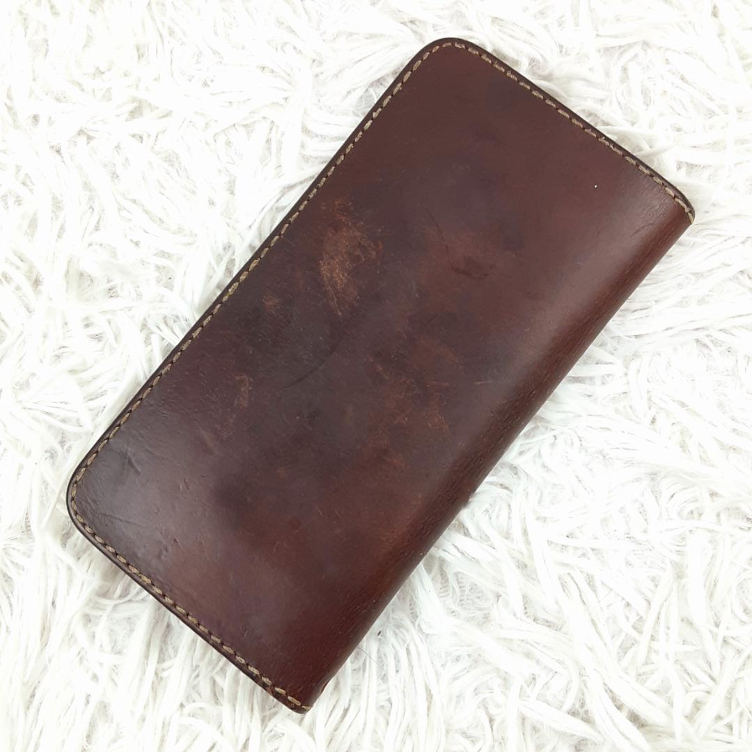 未使用級極美品◎Funny ファニー 長財布 ロングウォレット ブラウン 本革