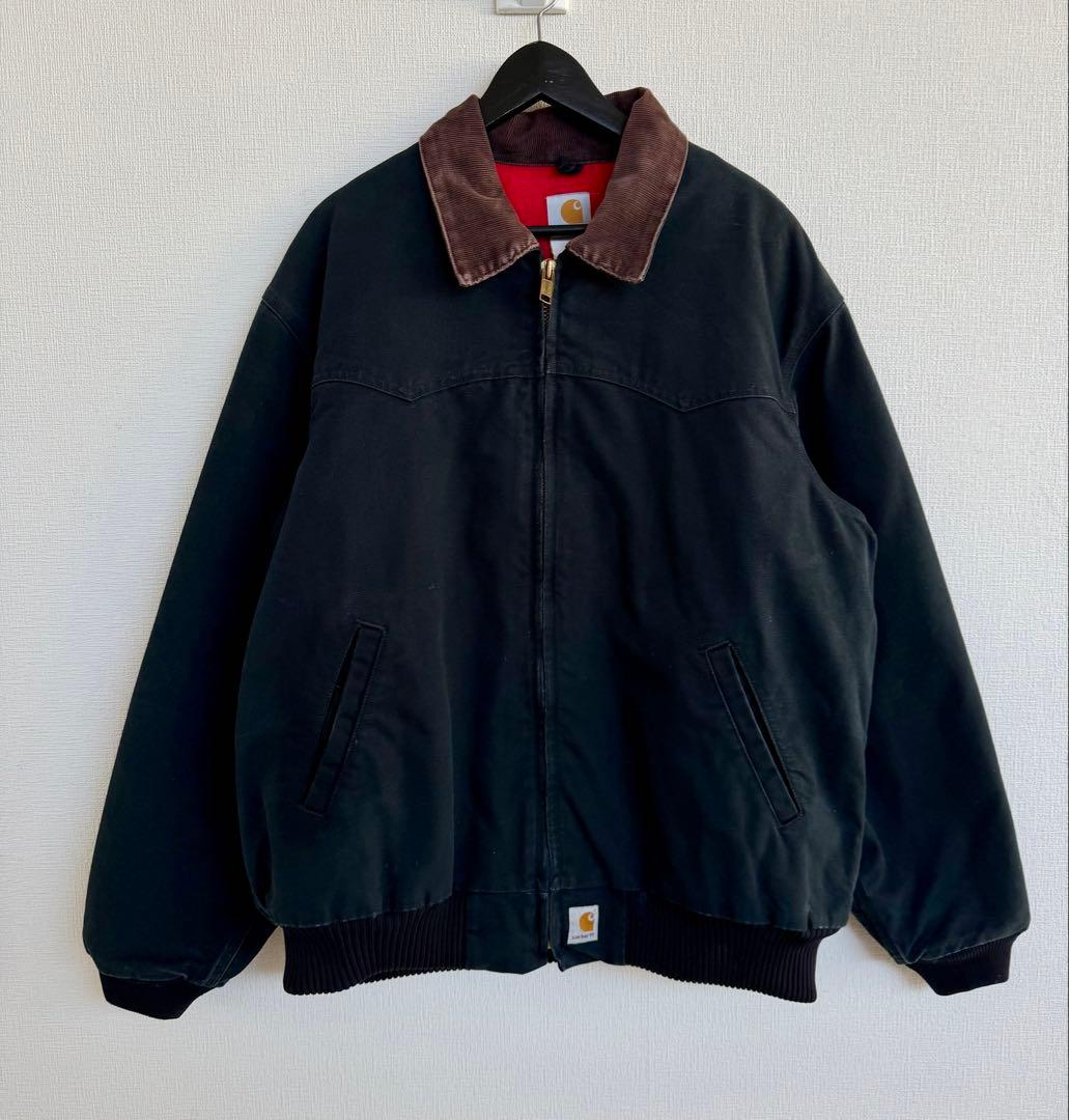 超超スペシャル 90s アメリカ製 カーハート サンタフェジャケット XL 黒
