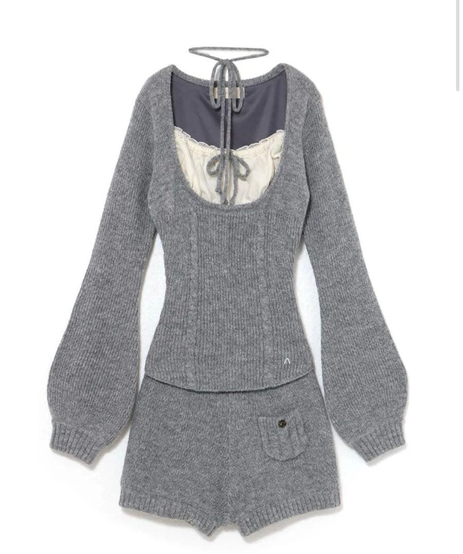 andmary Raven gather set up グレー - メルカリ