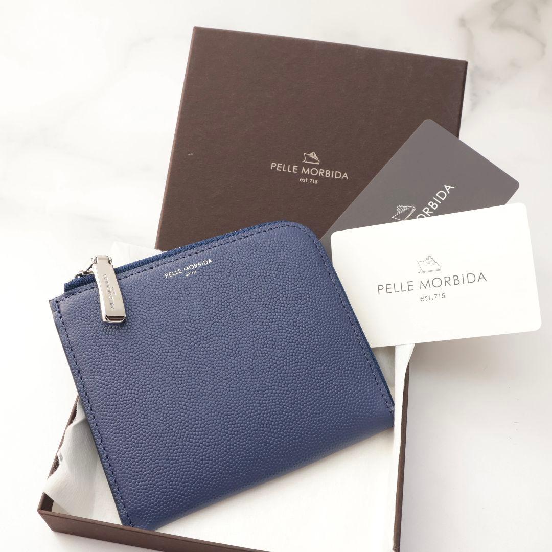 未使用 ペッレモルビダ PELLE MORBIDA 小銭入れ ケース 青