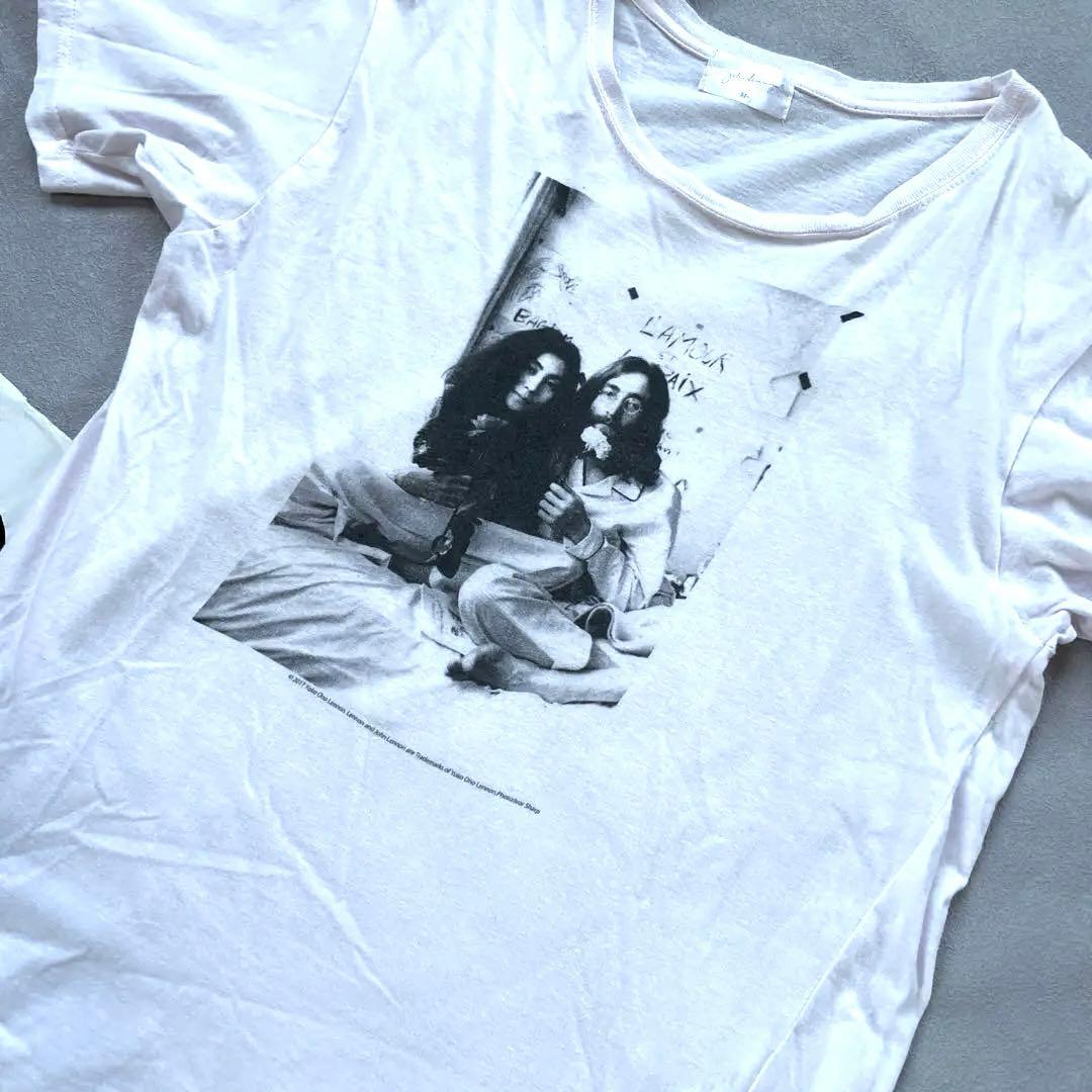 コピーライト有り Tシャツ ジョンレノン オノヨーコ サイズ M