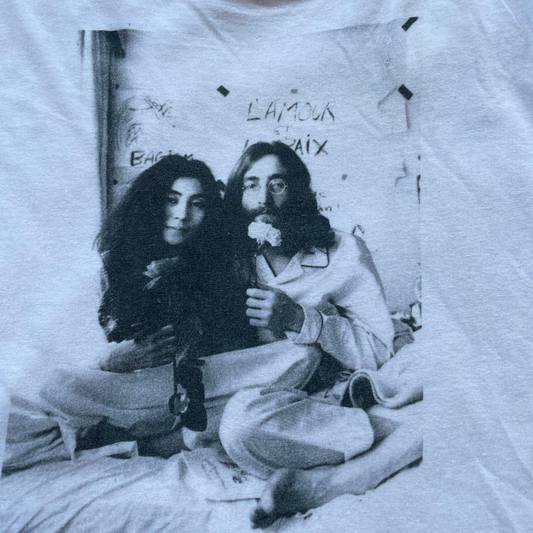 コピーライト有り Tシャツ ジョンレノン オノヨーコ サイズ M