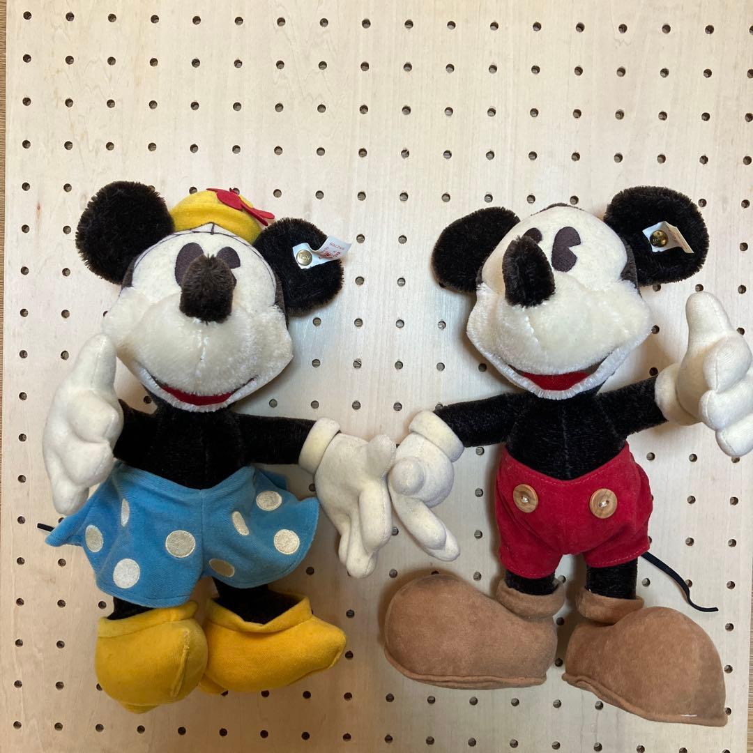 シュタイフ【70周年限定ミッキーマウス、ミニーマウス】 STIFF（スティッフ） シュタイフ ミッキー＆ミニー ぬいぐるみ 誕生70
