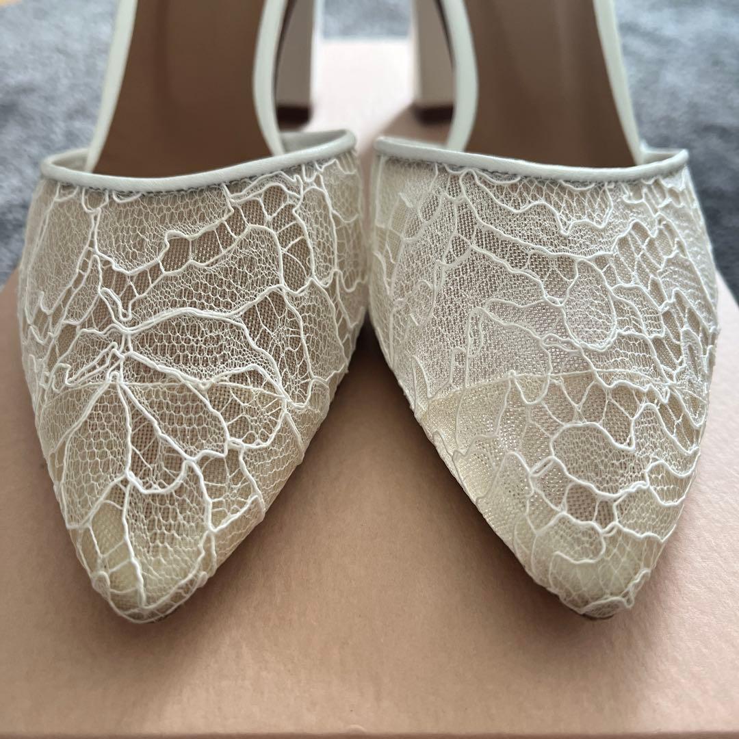 HAAVE レースオープンサイドパンプス　22.5cm