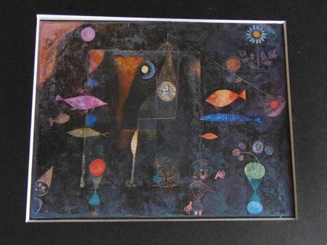 パウル・クレー、【魚の魔術：魚の大作】、希少な額装用画集より、状態良好