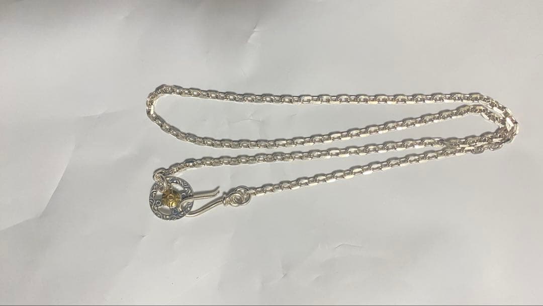 細角S 55センチ　ホイール付きネックレス