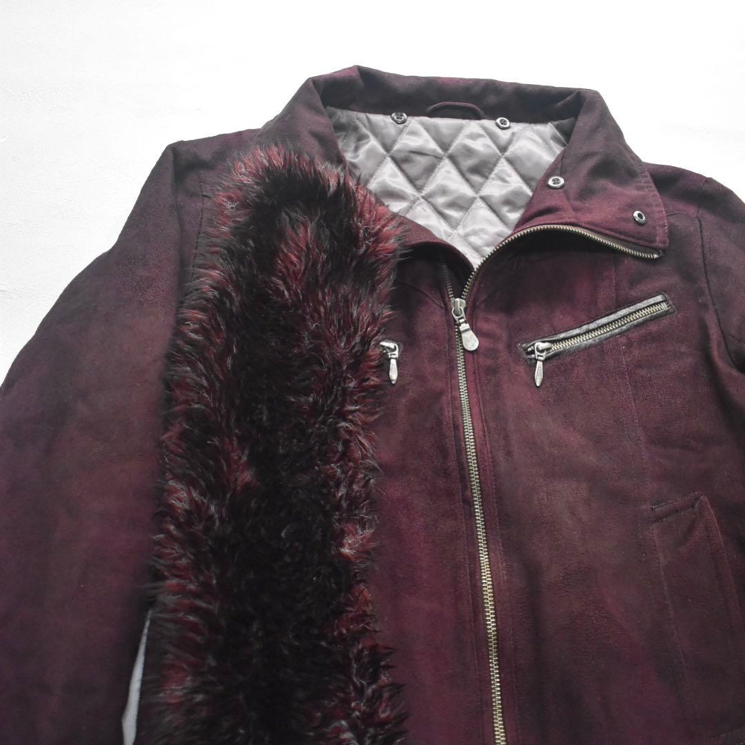 00s TORNADO MART grunge suede fur jacket - メルカリ