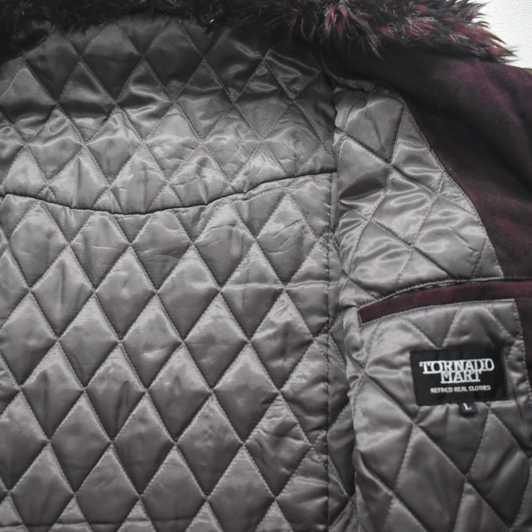 00s TORNADO MART grunge suede fur jacket - メルカリ