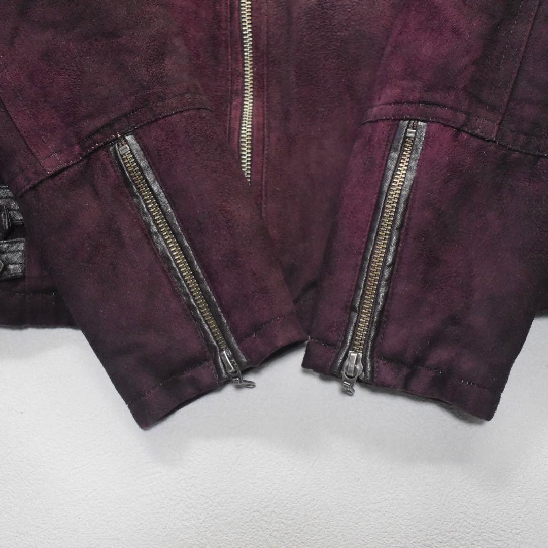 00s TORNADO MART grunge suede fur jacket - メルカリ