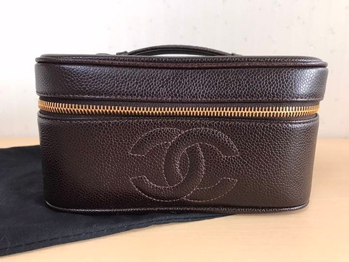 CHANEL シャネル バニティポーチ バッグ ココマーク ブラウン