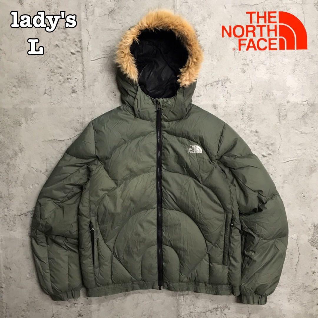 ノースフェイス/ダウン/ファーダウン/キルティング/グリーン/600フィル