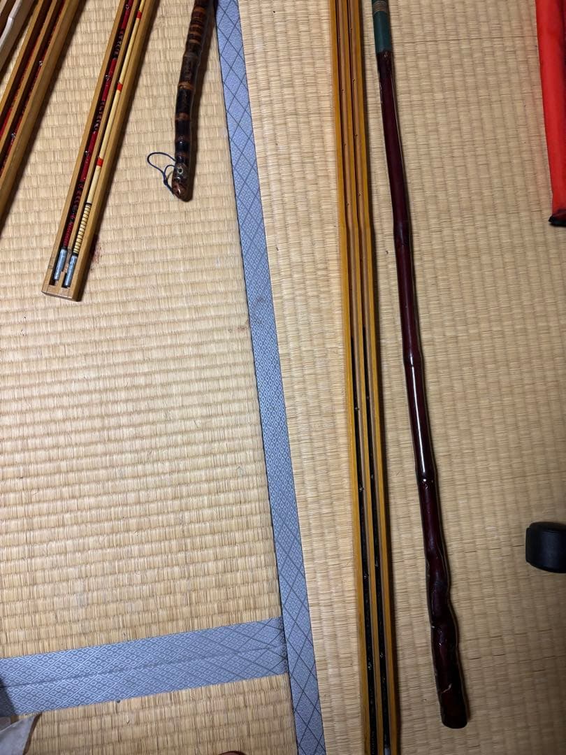 篳篥(ひちりき) 竹製 茶色と金色のストライプ 交渉可能