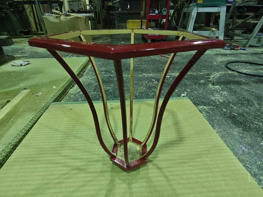 ボンボリ　キリコ祭り　赤い木製六角形フレーム