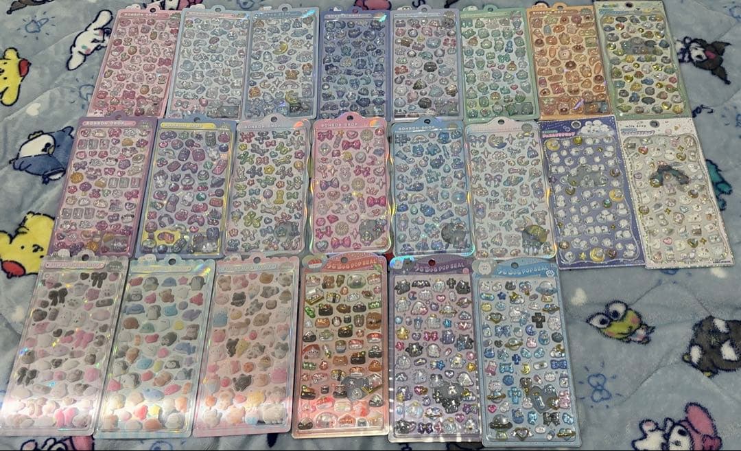 ボンボンドロップシール うるちゅる プチドロップステッカー 国内正規品 22枚 プチドロップステッカー ぐ～ぐ～やむやむ キラキラ うるちゅるポップ