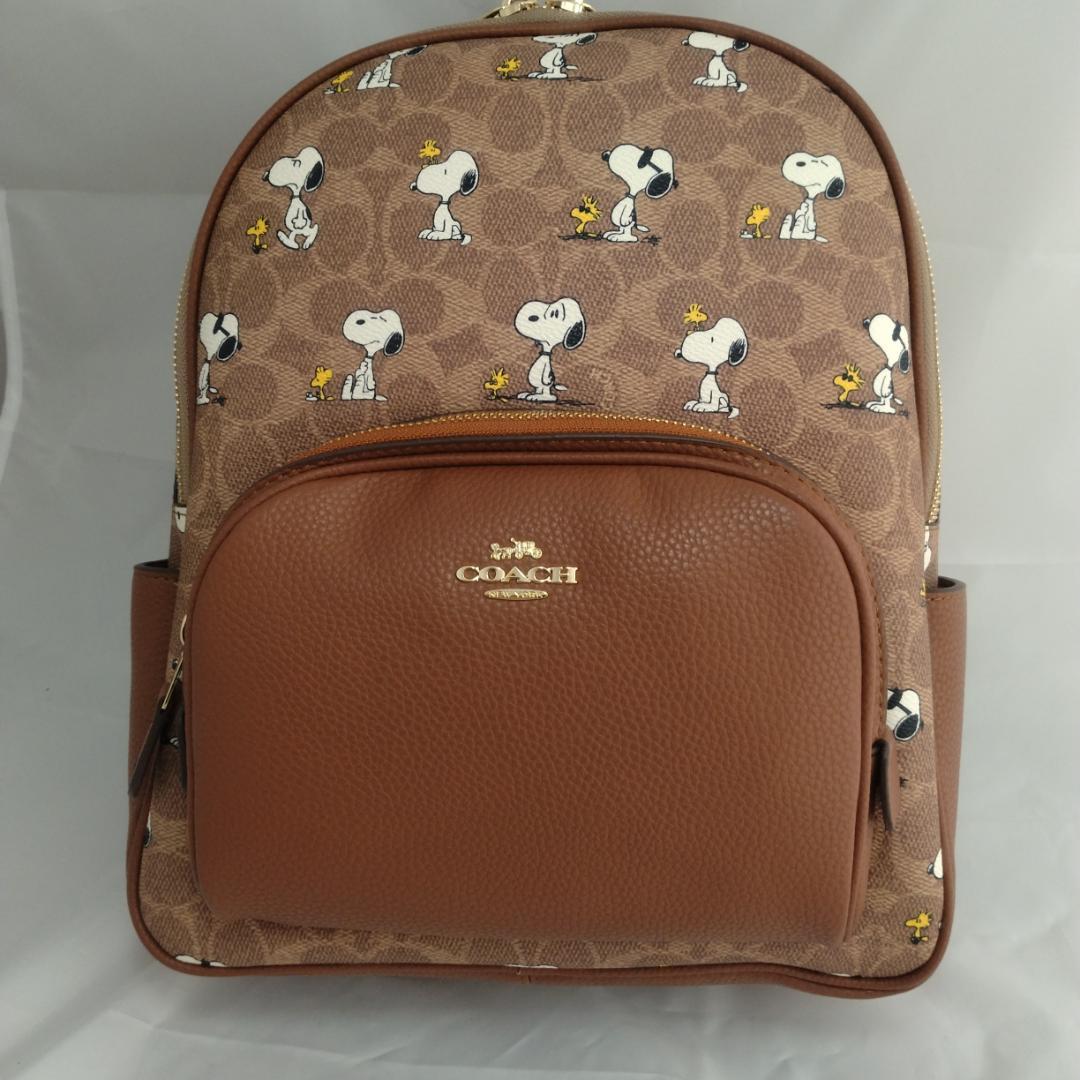 【新品未使用】COACH ×スヌーピー リュック ブラウン CBM25 COACH（コーチ） スヌーピー バック 2025 新作 新品 PEANUTS